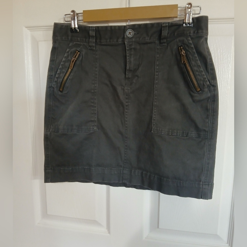 Old Navy Charcoal Grey Cargo Utility Skirt Y2K